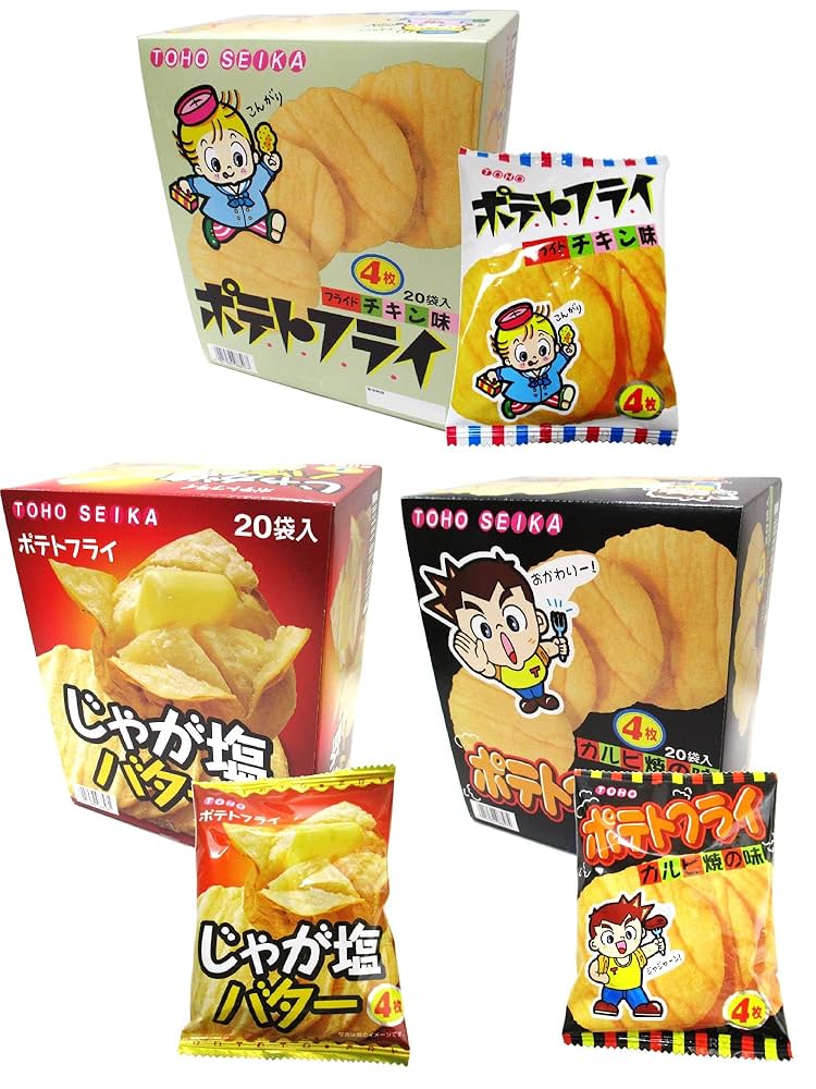 激安！　ポテトフライ　他　スナック菓子　詰め合わせセット Amazon.co.jp: 東豊製菓 ポテトフライ 3種60袋 駄菓子